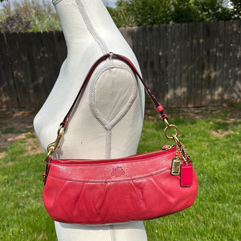Coach Madison pink leather small hobo handbag w dust bag